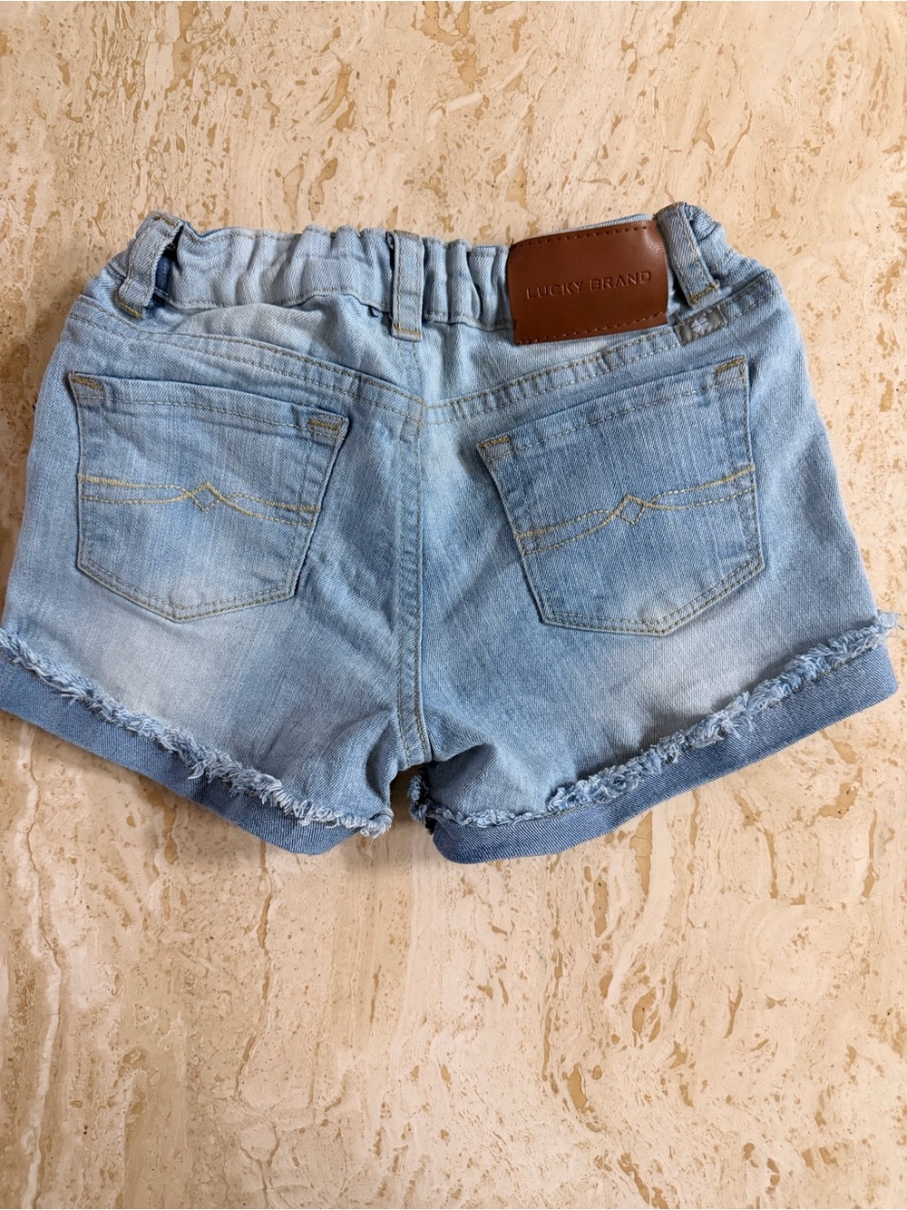 Lucky Brand Light Blue Frayed Hem Denim Shorts